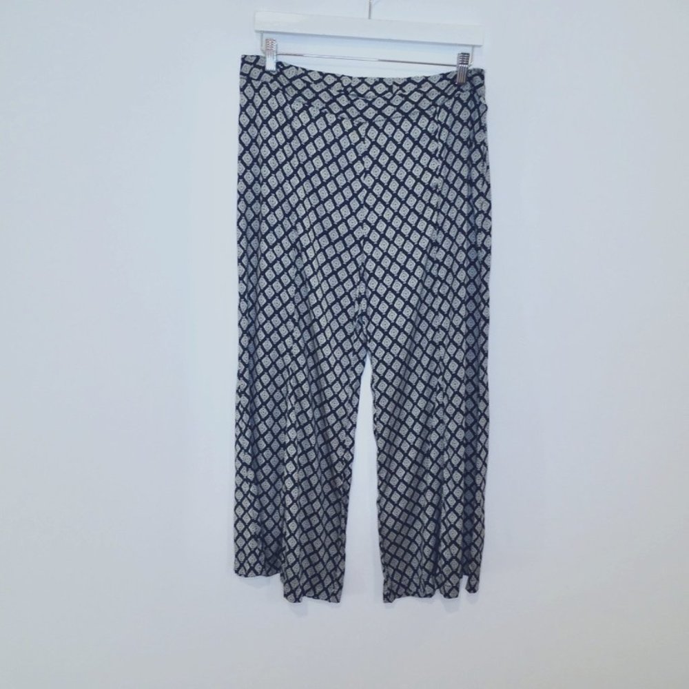 Saturday Sunday Anthropologie Wide Leg Cropped Pants Size Large